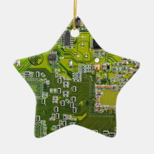 Grüne Leiterkarte der gedruckten Leiterplatte 2 Keramik Ornament