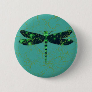 Grüne Libelle Button