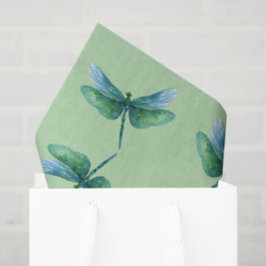 Grüne Libelle Seidenpapier