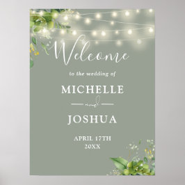 Grüne Lichter Sage Grüne Hochzeit Begrüßungszeiche Poster