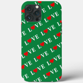 Grüne LIEBE Herzstück Retro Zeitlose Elegante Case-Mate iPhone Hülle
