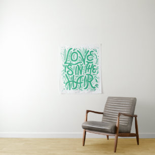 Grüne Liebe ist im Haar Wandteppich