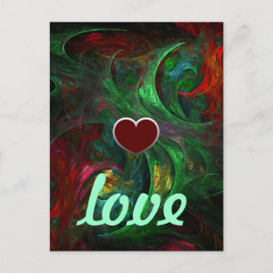 Grüne Liebe Postkarte
