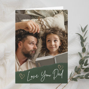 Grüne Liebe Sie Vater Herzlich Foto Vatertag Karte