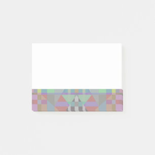 Grüne Lila rosa geometrische Nachhinweise Post-it Klebezettel