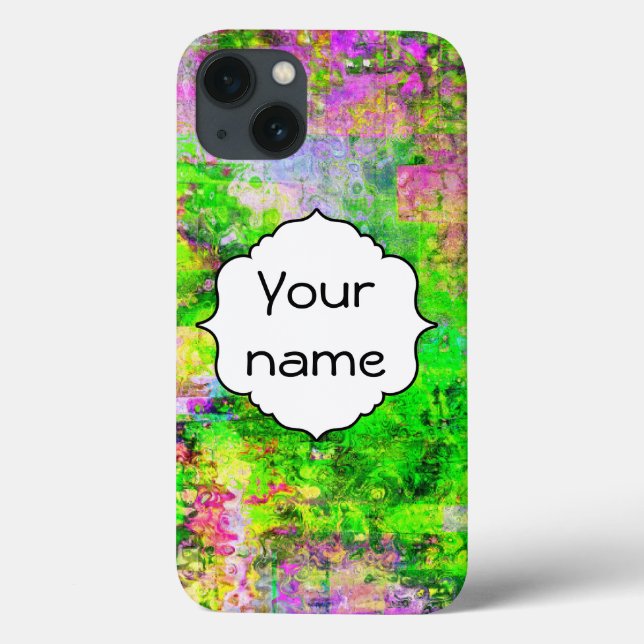 Grüne lila Textur Case-Mate iPhone Hülle (Rückseite)