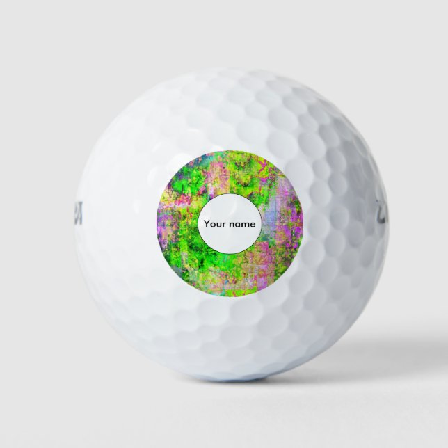Grüne lila Textur Golfball (Vorderseite)
