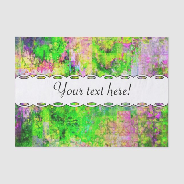 Grüne lila Textur Seidenpapier (Vorderseite)