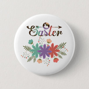 Grüne Lila und rote Blume mit sonniger Aussicht Button