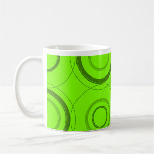 Grüne, Limone Retro-Tasse Abstrakte Kunst Tasse