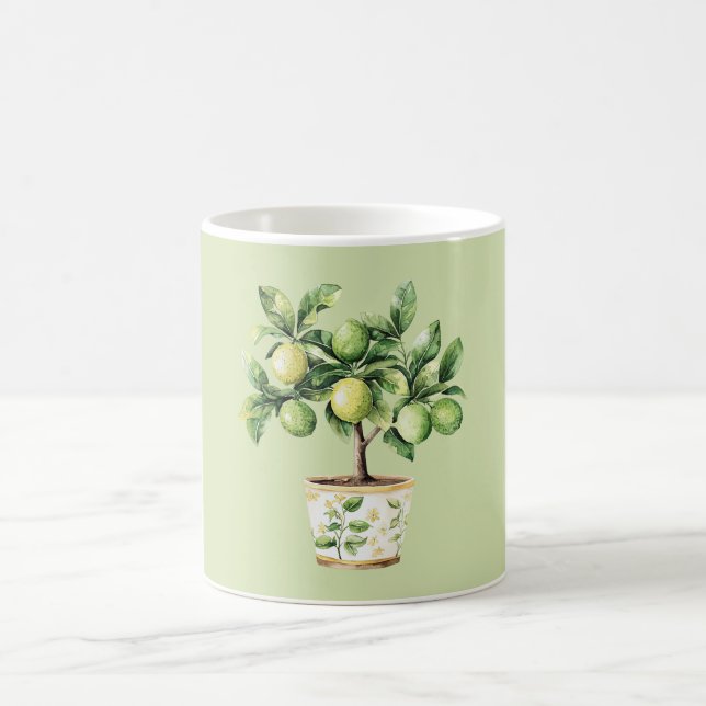Grüne Limonenbaum Kaffeetasse (Mittel)