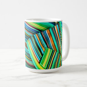 Grüne Linien-Illusionsdesign Kaffeetasse