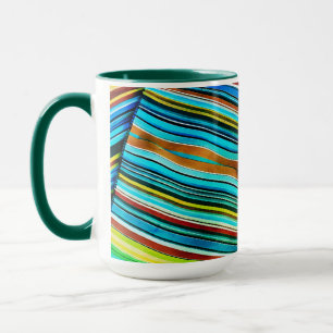 Grüne Linien-Illusionsdesign Tasse