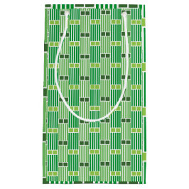 Grüne Linien und Felder Kleine Geschenktüte