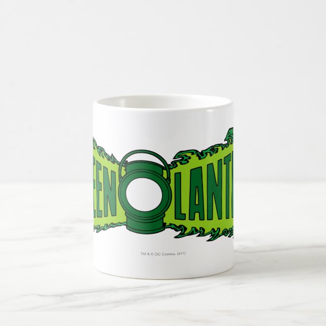 Grüne Logo-Flammen Tasse (Mittel)