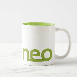 Grüne Logo-NeoTasse Zweifarbige Tasse