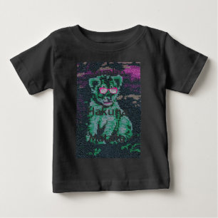 Grüne Löwe mit rosa Brille "Hakuna Matata" Kunst Baby T-shirt