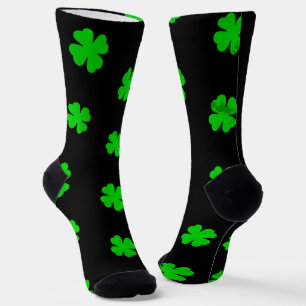 Grüne Lucky Clover Crew Socken