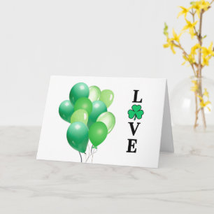 Grüne Luftballons LIEBEN Irland Allzweck-Decke Karte