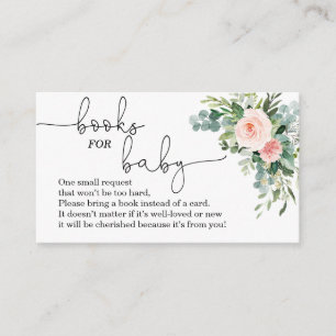 Grüne Mädchen rosa Babydusche Bücher für Baby Begleitkarte