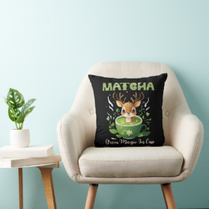 Grüne Magie im Cup Matcha Kissen