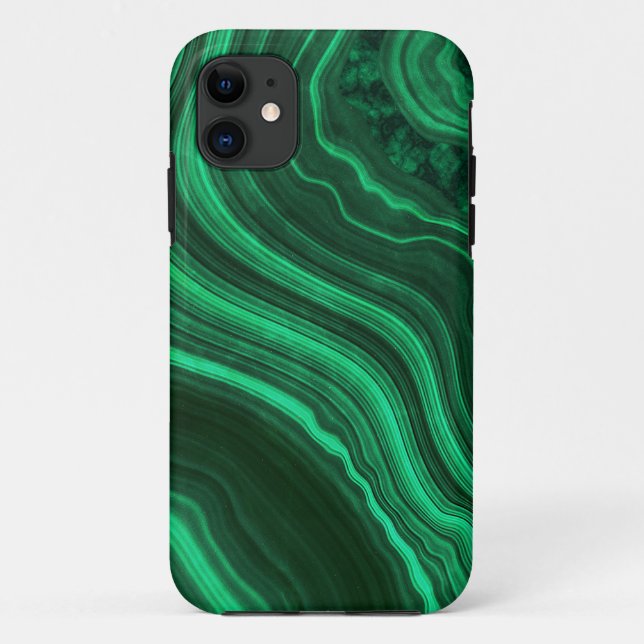 Grüne Malachite Textur Case-Mate iPhone Hülle (Rückseite)