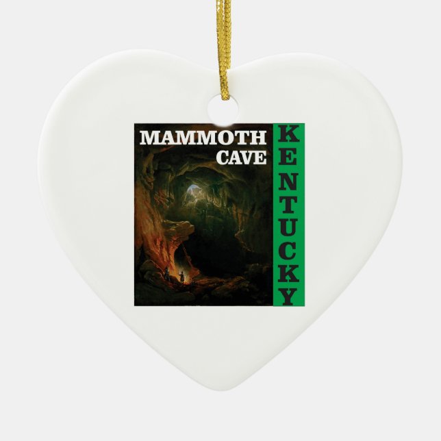 Grüne Mammuthöhle Kentucky Keramikornament (Vorne)
