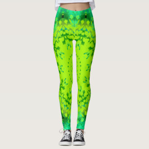 Grüne Mandala Abstrakt Leggings