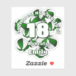 Grüne Mannschaft Farben Basketball Kindersportteam Aufkleber