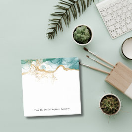 Grüne Marmor Gold Glitzer Alkohol Tinte Post it No Post-it Klebezettel