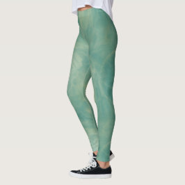 Grüne Marmor Leggings