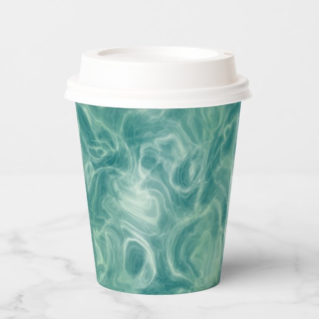 Grüne Marmor Pappbecher (Vorderseite)