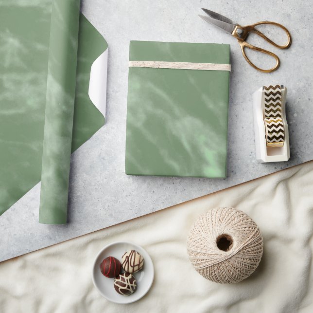 Grüne Marmoransicht Geschenkpapier (Kunsthandwerk)