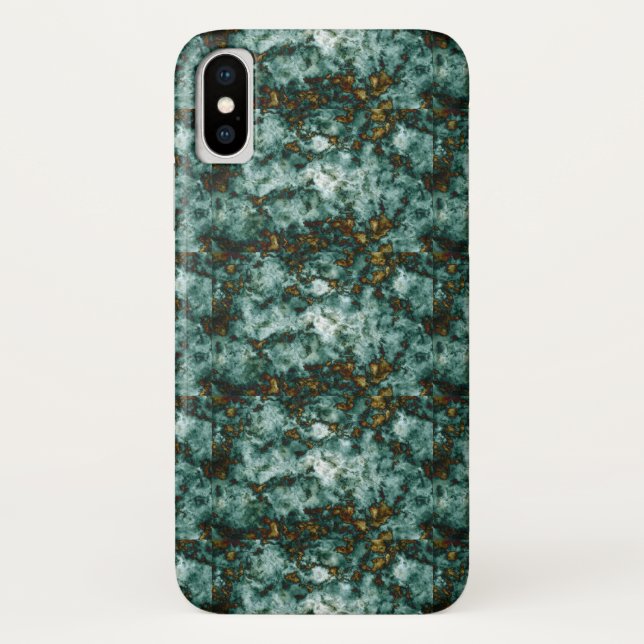 Grüne Marmorbeschaffenheit mit Adern Case-Mate iPhone Hülle (Rückseite)