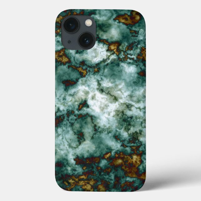 Grüne Marmorstruktur mit Venen Case-Mate iPhone Hülle (Rückseite)