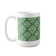 Grüne Medaillonkaffee-Tasse