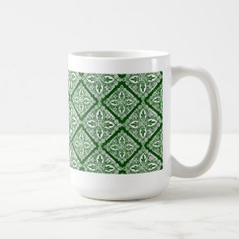 Grüne Medaillonkaffee-Tasse Tasse