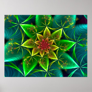 Grüne Meeres-Spirale Poster