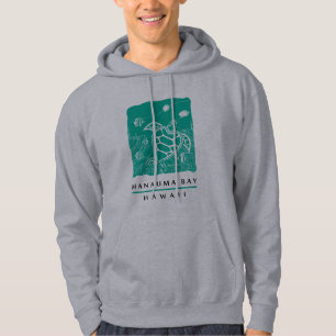 Grüne Meeresschildkröte Hawaiis - Hanauma Bucht Hoodie