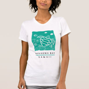 Grüne Meeresschildkröte Hawaiis - Hanauma Bucht T-Shirt