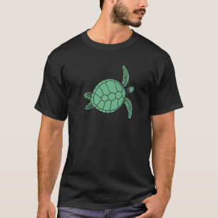 Grüne Meeresschildkröte Minimalistischer Ozean Men T-Shirt