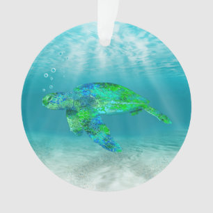 Grüne Meeresschildkröte Ornament