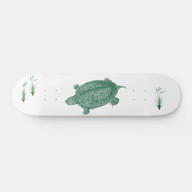 Grüne Meeresschildkröte Skateboard (Horizontal)