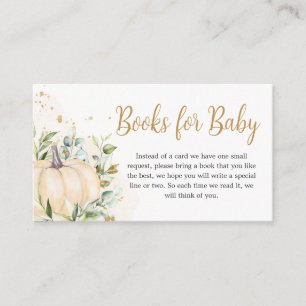 Grüne Minimalistische Pumpkin Books for Baby Begleitkarte