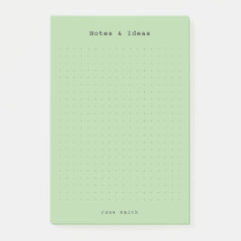 Grüne minimalistische und personalisierte retro Äs Post-it Klebezettel