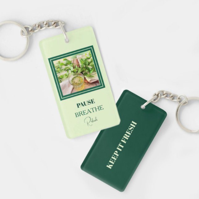 Grüne Minz-Anhänger 'Keep It Fresh' Schlüsselanhänger (Von Creator hochgeladen)