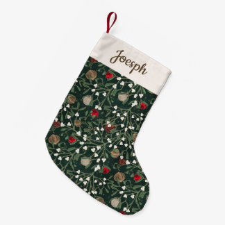 Grüne Mistel & Weihnachtsschmuck Whimsical Weihnac Kleiner Weihnachtsstrumpf