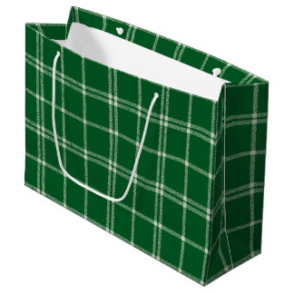 Grüne Mistelplaid Große Geschenktüte