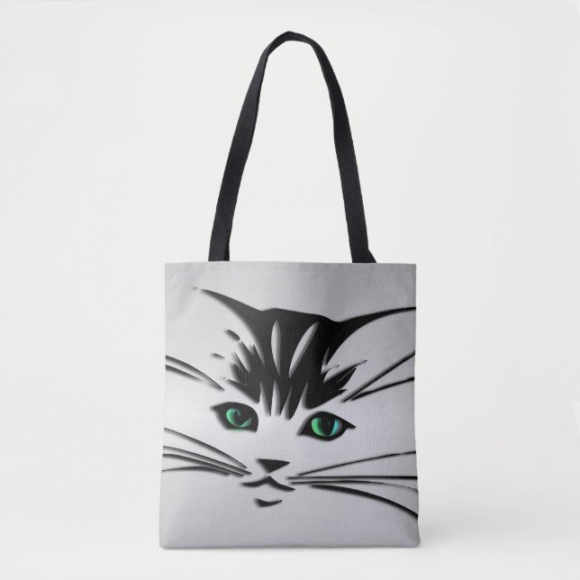 Grüne Mit Augen Katze (Vorderseite)