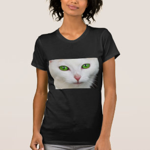Grüne Mit Augen Katze T-Shirt